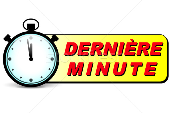 Dernier minute chronomètre français traduction icône Photo stock © nickylarson974