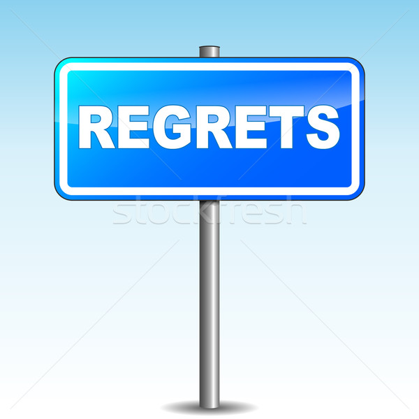 vector regrets signpost Stock photo © nickylarson974