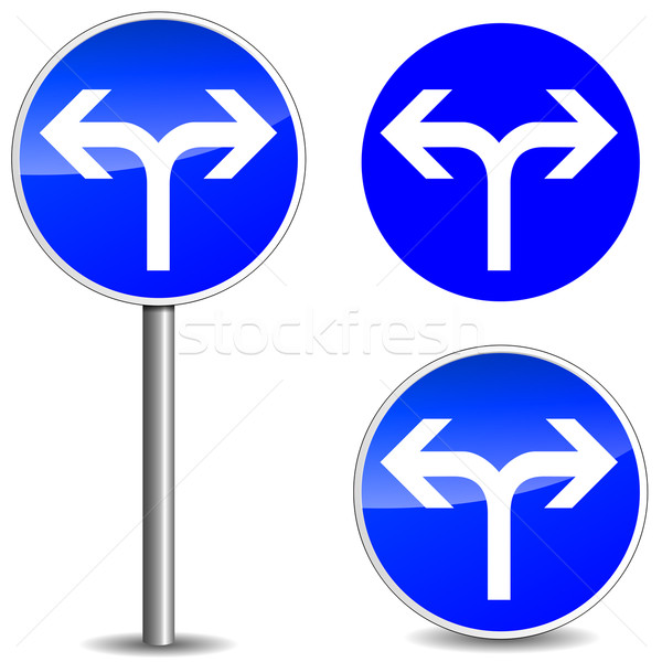 Vector arrow blue sign Stock photo © nickylarson974