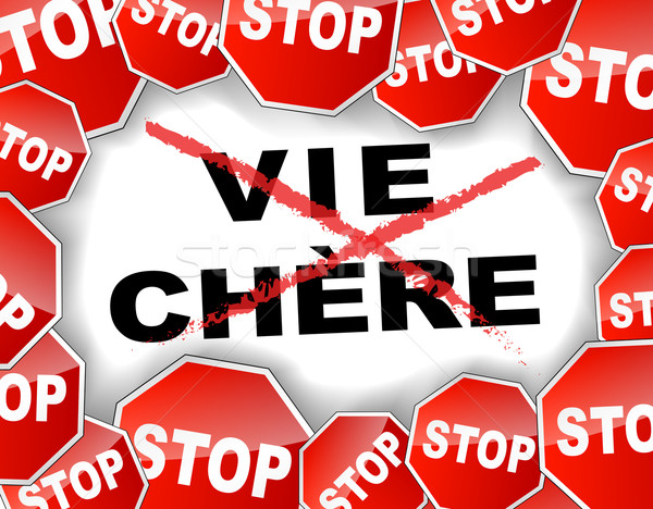 Stop costoso vita francese testo Foto d'archivio © nickylarson974