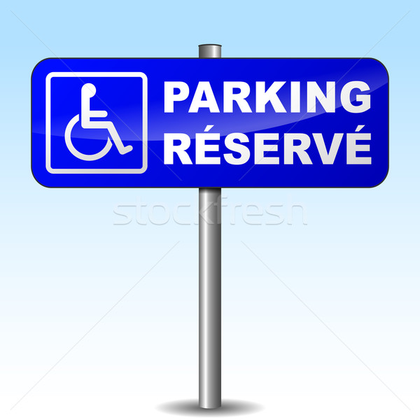 French vector disabled parking sign Stock photo © nickylarson974