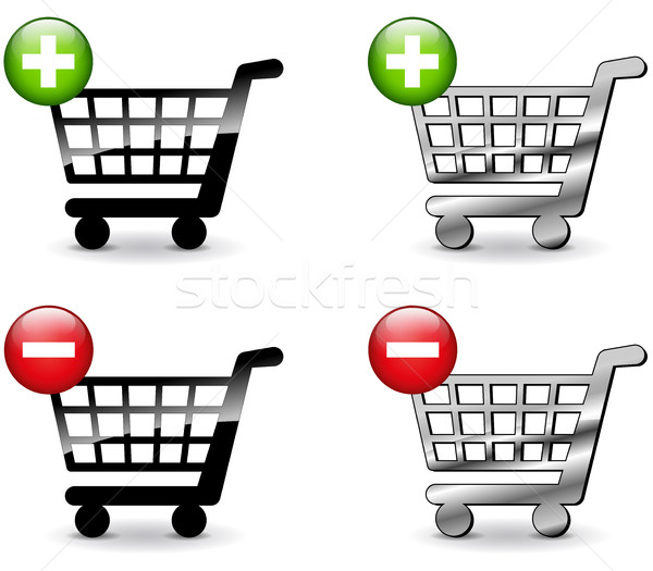 shopping cart set Stock photo © nickylarson974