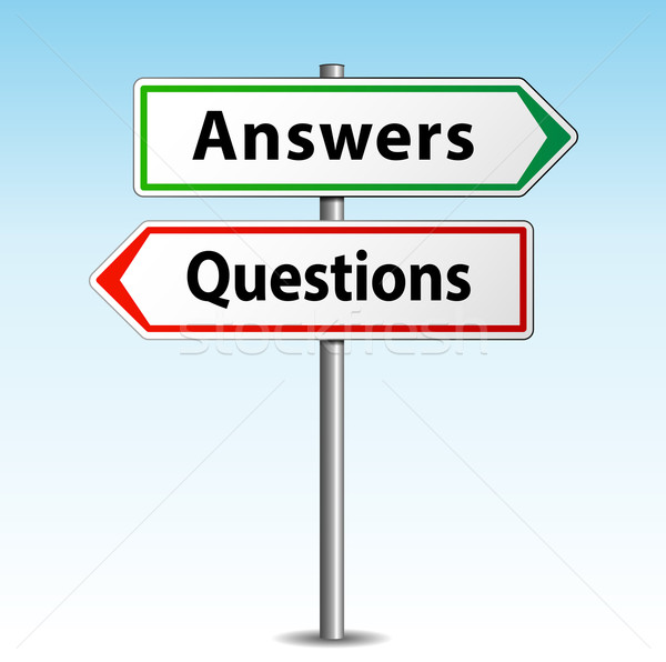 Answers and questions signs Stock photo © nickylarson974