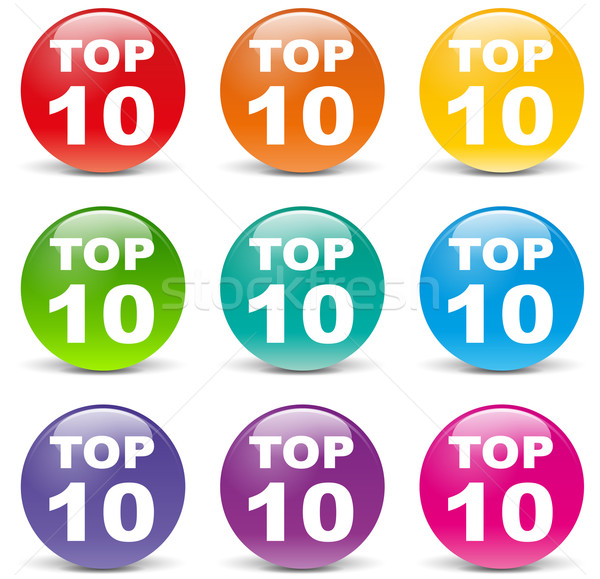 Vector top ten icons Stock photo © nickylarson974