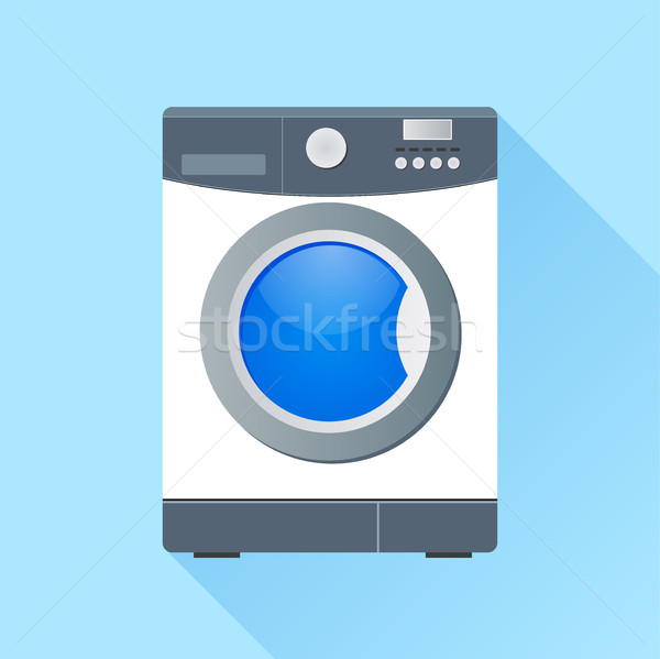 洗濯機 アイコン 実例 影 デザイン 青 ストックベクター C Nickylarson974 Stockfresh