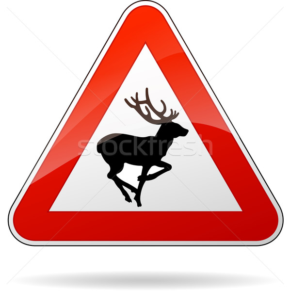 deer warning sign Stock photo © nickylarson974