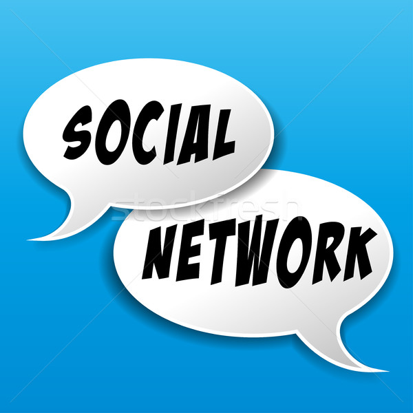 social network speech bubbles concept Stock photo © nickylarson974