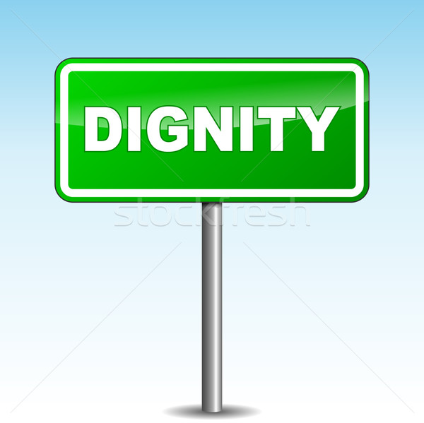 Stock photo: Vector dignity signpost