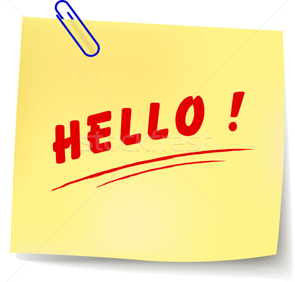 Vector hello message Stock photo © nickylarson974