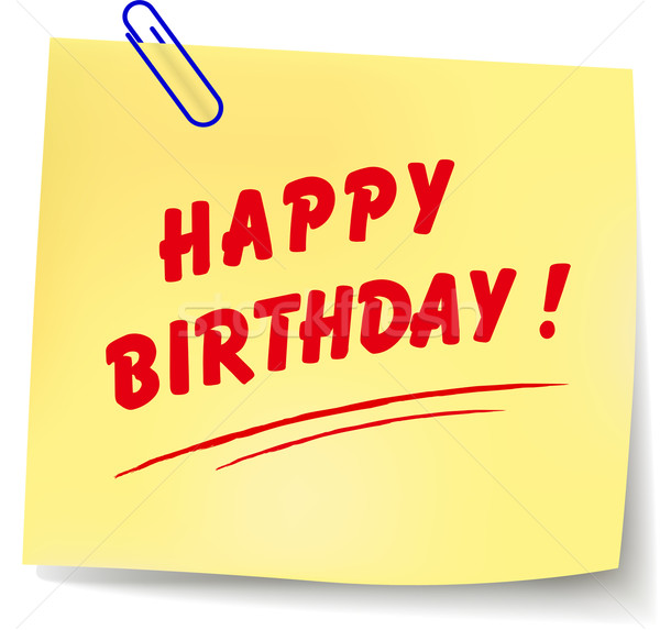 Stock photo: Vector happy birthday note