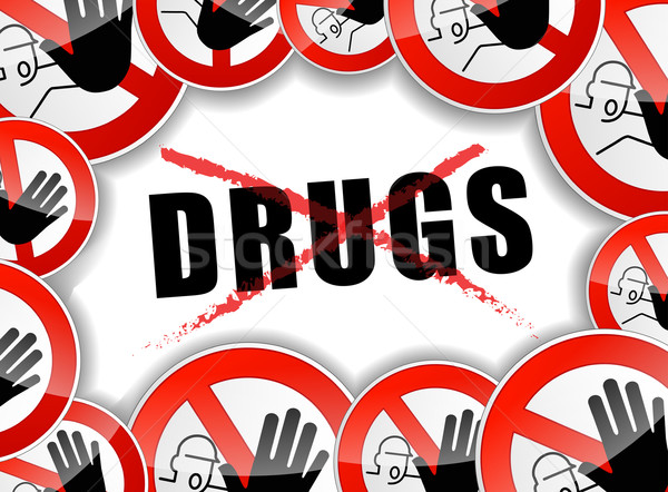 Сток-фото: нет · наркотики · иллюстрация · остановки · дизайна · аннотация