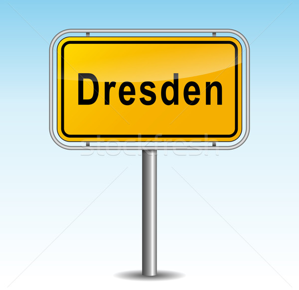 вектора Дрезден указатель небе город дизайна Сток-фото © nickylarson974