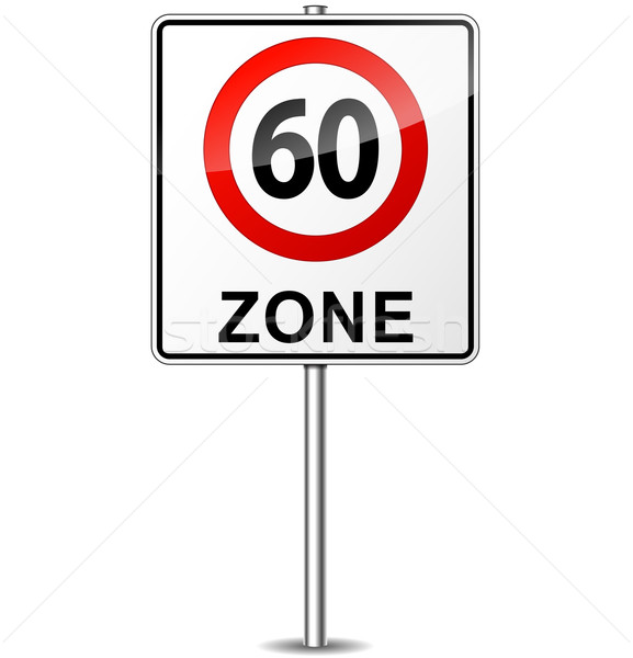 Vector speed limit zone sign Stock photo © nickylarson974