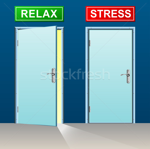 relax and stress doors concept Stock photo © nickylarson974