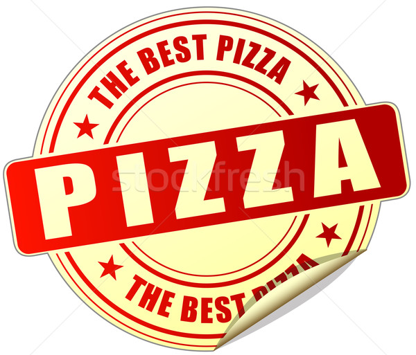pizza red sticker Stock photo © nickylarson974