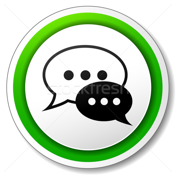 Vector chat round icon Stock photo © nickylarson974