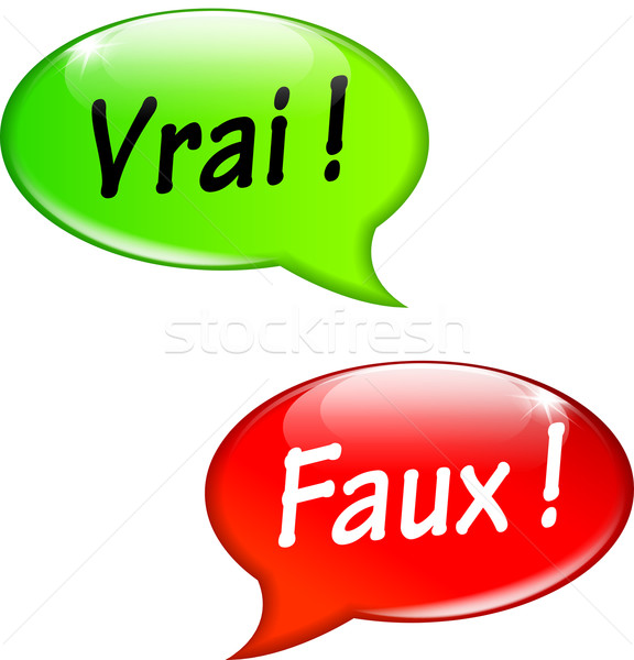 Vector right and wrong speech bubbles Stock photo © nickylarson974