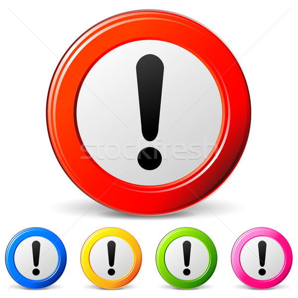 Vector exclamation mark icons Stock photo © nickylarson974