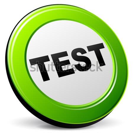 Vector 3d test icon Stock photo © nickylarson974