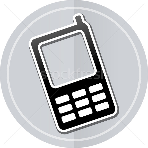 mobile phone sticker icon Stock photo © nickylarson974