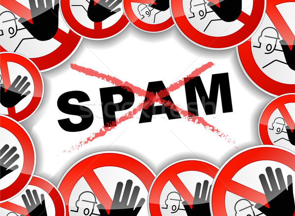 Stock photo: Stop spamming concept