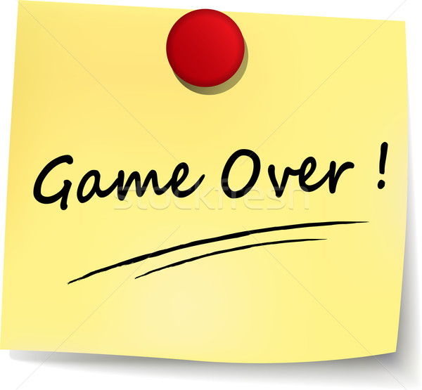 game over yellow note Stock photo © nickylarson974