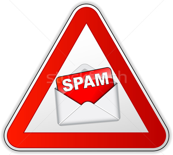 Vecteur spam icône signe blanche internet [[stock_photo]] © nickylarson974