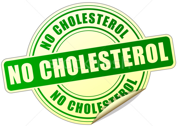 Nu colesterolului autocolant ilustrare alb Imagine de stoc © nickylarson974