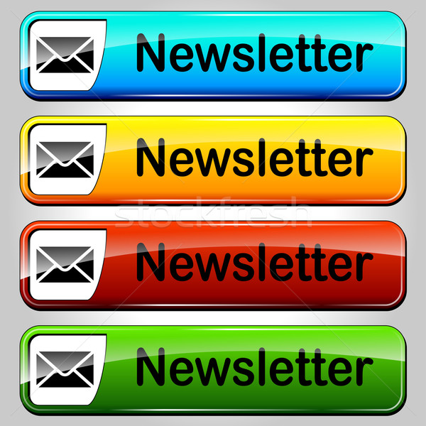 вектора информационный бюллетень Кнопки красочный набор веб Сток-фото © nickylarson974