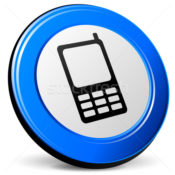 Vector 3d mobile phone icon Stock photo © nickylarson974