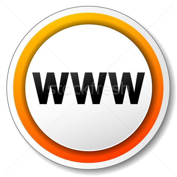 Www icon illustratie witte oranje internet Stockfoto © nickylarson974
