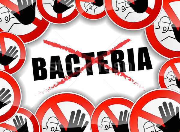 Foto stock: No · bacteria · ilustración · resumen · diseno · signo