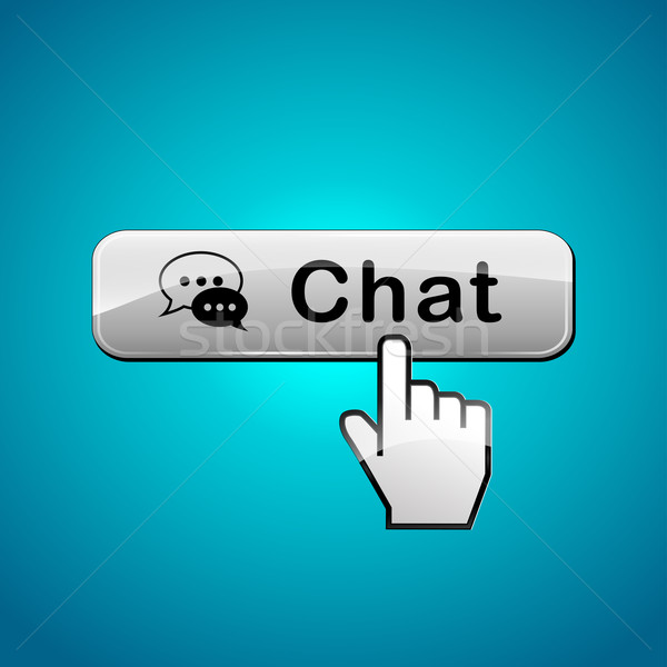 Vector chat button Stock photo © nickylarson974
