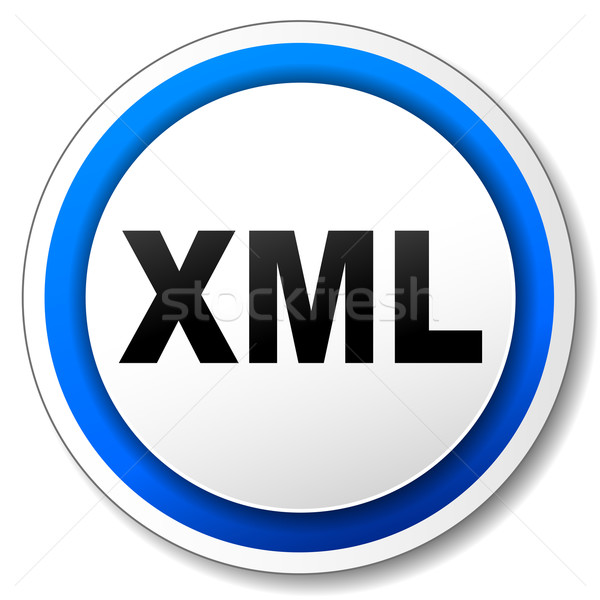 Vettore xml icona bianco blu design Foto d'archivio © nickylarson974