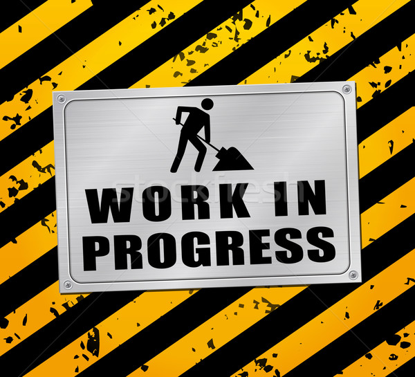 Vektor munka haladás weboldal absztrakt terv Stock fotó © nickylarson974