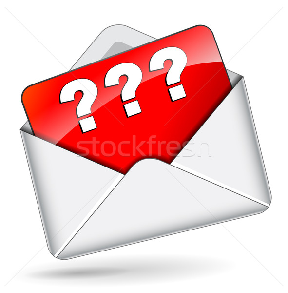Vector interrogative mail Stock photo © nickylarson974