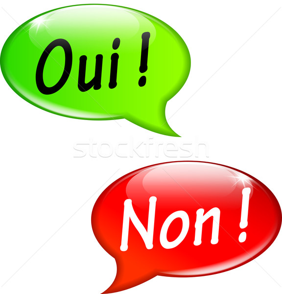 Vector yes and no speech bubbles Stock photo © nickylarson974