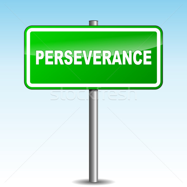 Vector perseverance signpost Stock photo © nickylarson974