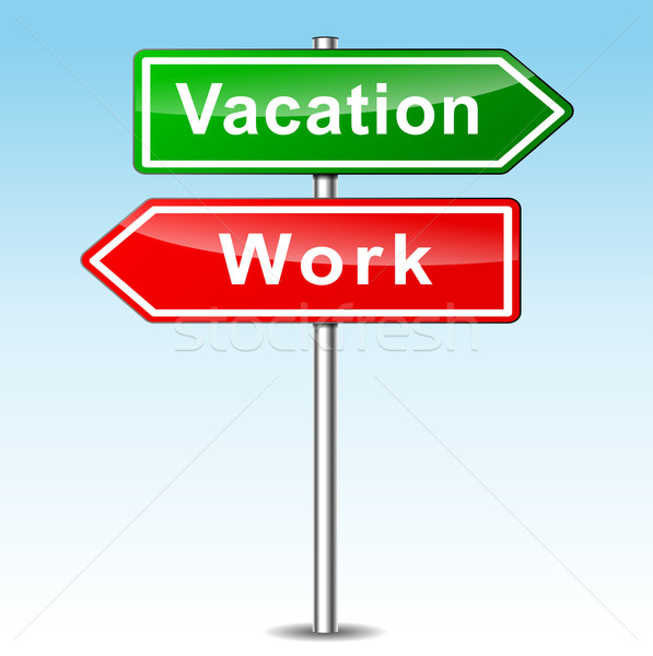 Stock photo: Vector vacation and work concept