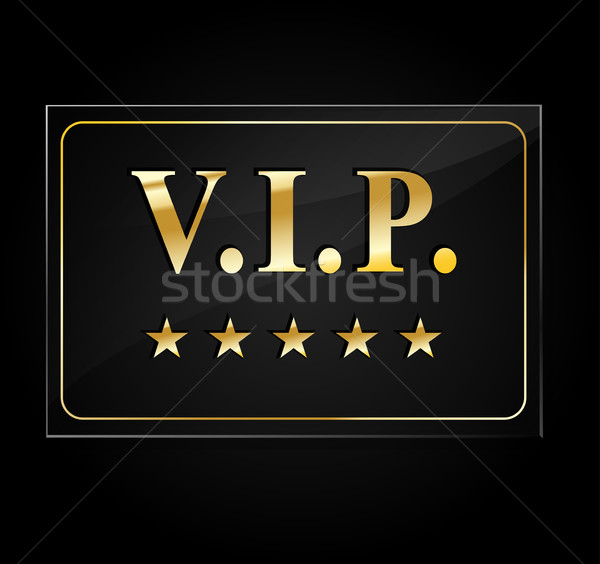 vip word with five stars Stock photo © nickylarson974