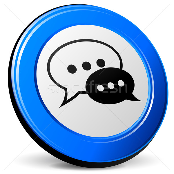 Vector chat 3d icon Stock photo © nickylarson974