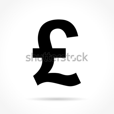 pound icon on white background Stock photo © nickylarson974