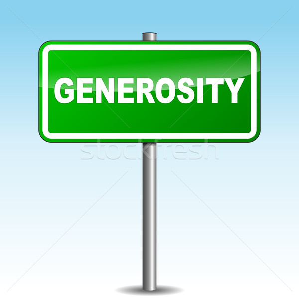 Vector generosity signpost Stock photo © nickylarson974