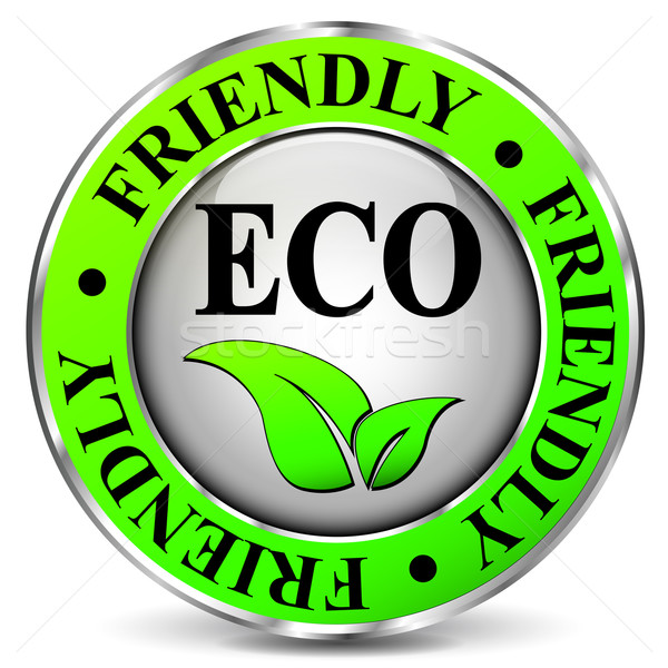 Milieuvriendelijk icon illustratie witte ontwerp teken Stockfoto © nickylarson974