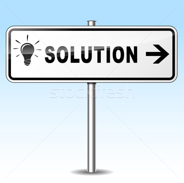 [[stock_photo]]: Solution · signe · illustration · ciel · résumé · rue