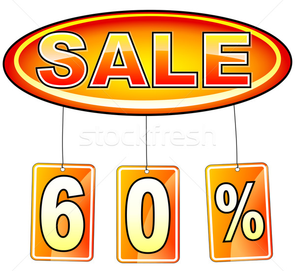 Verkauf Symbol Prozentsatz oval Business Hintergrund Stock foto © nickylarson974