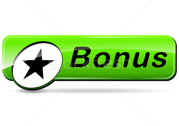 Bonus groene web design knop illustratie Stockfoto © nickylarson974