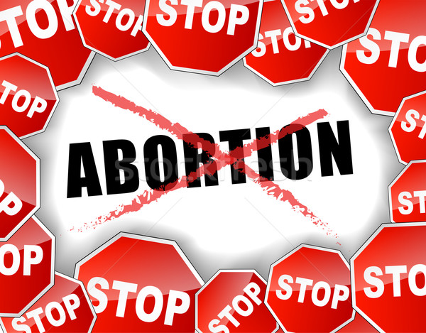 Stop poronienie rodziny streszczenie czerwony biały Zdjęcia stock © nickylarson974