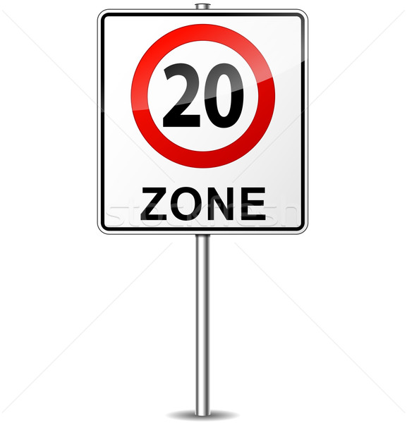 Vector speed limit zone sign Stock photo © nickylarson974