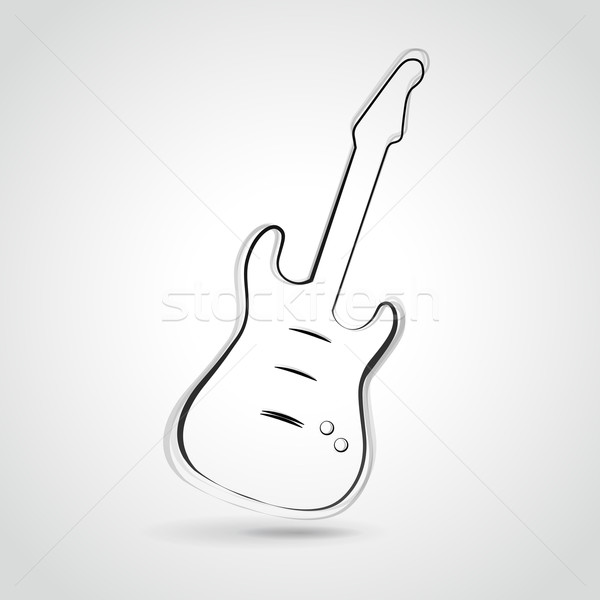 Vector guitar illustration Stock photo © nickylarson974